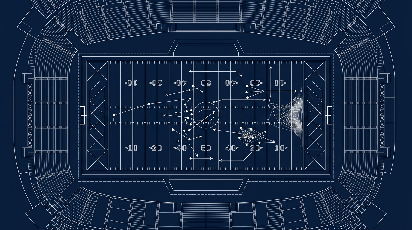 Football pitch tactics diagram
